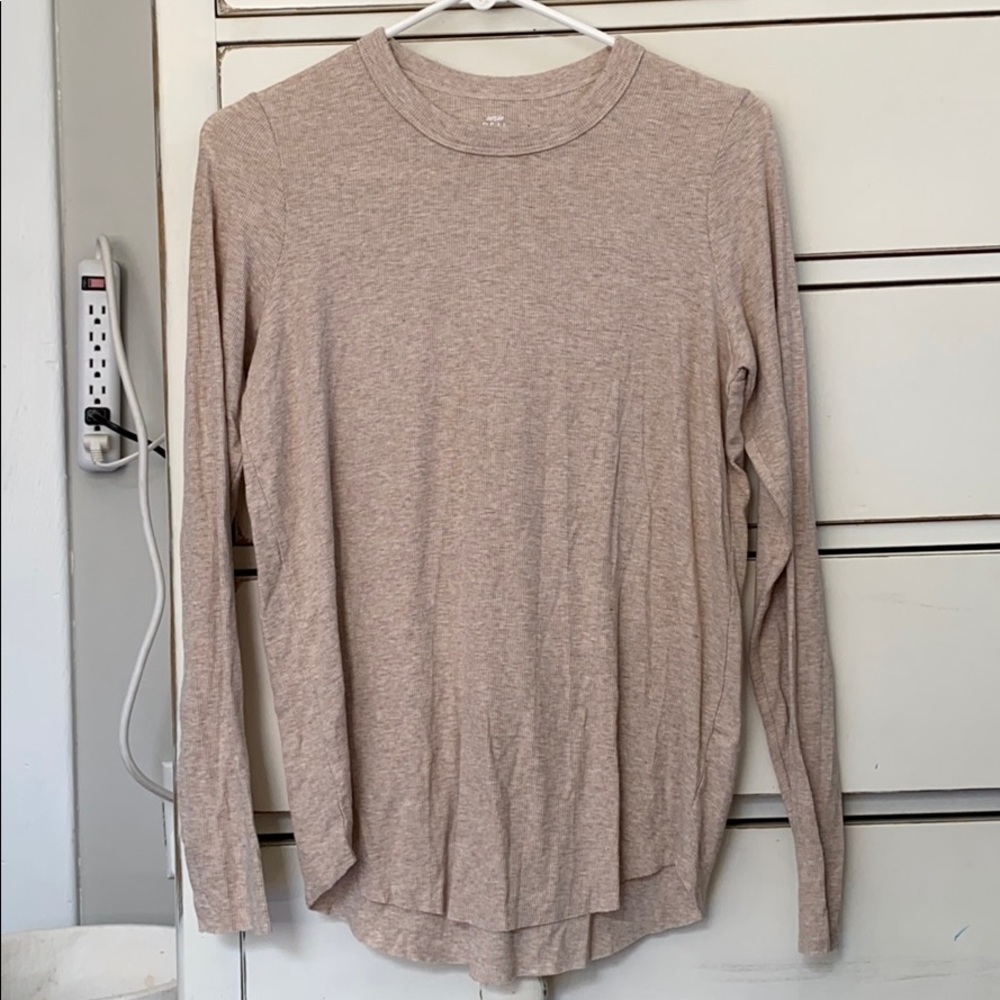 Beige long sleeved shirt